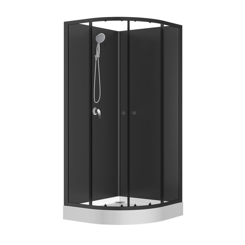 Душевая кабина Loranto NEO 90x90 c низким поддоном, профиль черный-матовый CS-21800BP