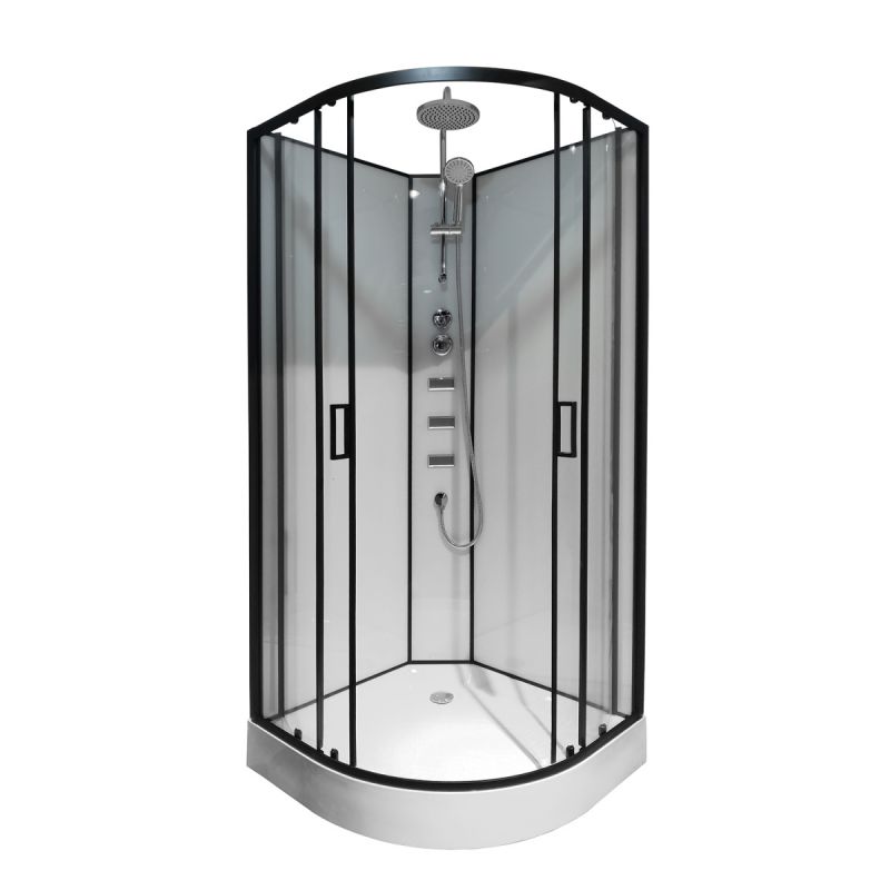 Душевая кабина Loranto NEO 90x90 с низким поддоном, профиль черный-матовый CS-21811