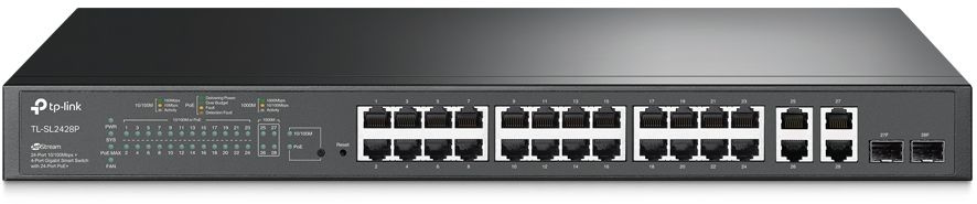 Коммутатор TP-Link SL2428P 24-PoE Управляемый 30-ports, SL2428P