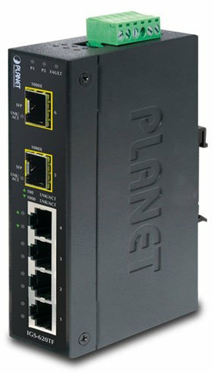 Промышленный коммутатор Planet IGS-620TF Неуправляемый 6-ports, IGS-620TF