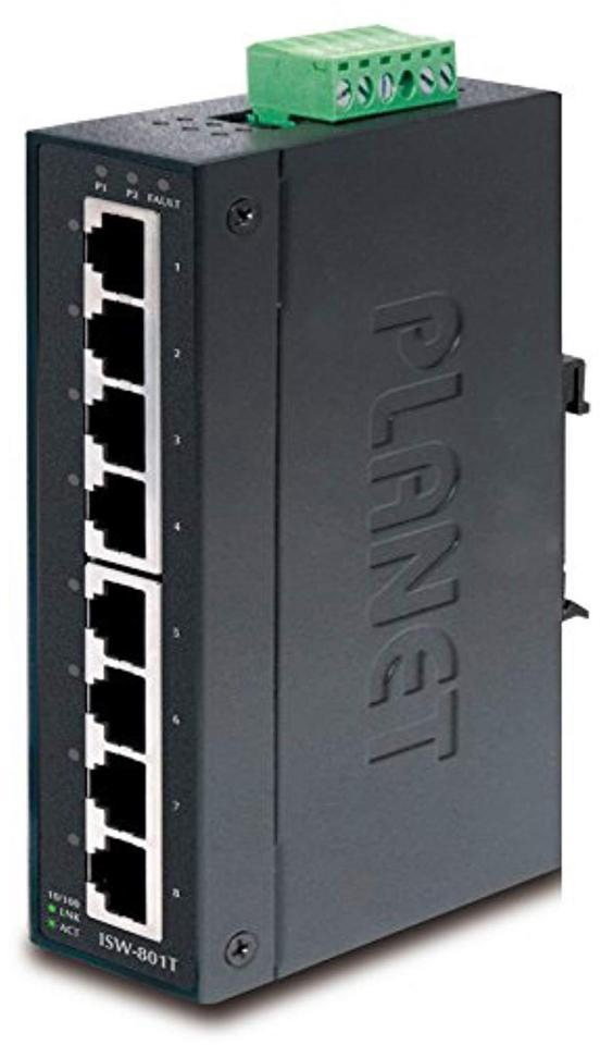 Промышленный коммутатор Planet ISW-801T Неуправляемый 8-ports, ISW-801T