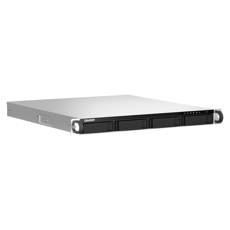 Сетевое хранилище NAS QNAP TS-464U-RP 4x3.5" Rack 1U чёрный, TS-464U-RP-8G