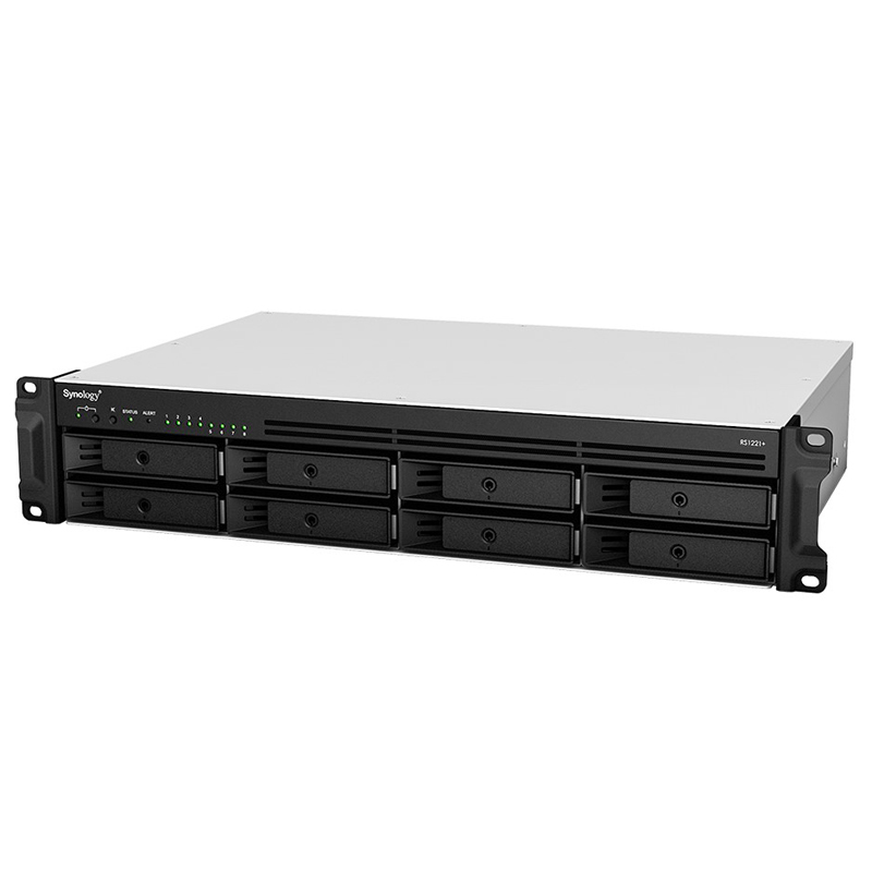 СХД Synology RS1221+ 8x3.5" Rack 2U чёрный, RS1221+