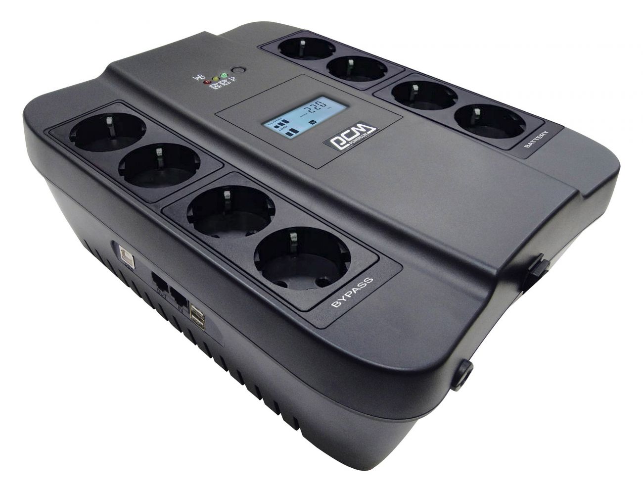 ИБП Powercom SPIDER 550 ВА, Brick, SPD-550U LCD USB