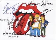 Автографы: Мик Джаггер, Кит Ричардс, Дэн Кастелланета. Симпсоны. The Rolling Stones