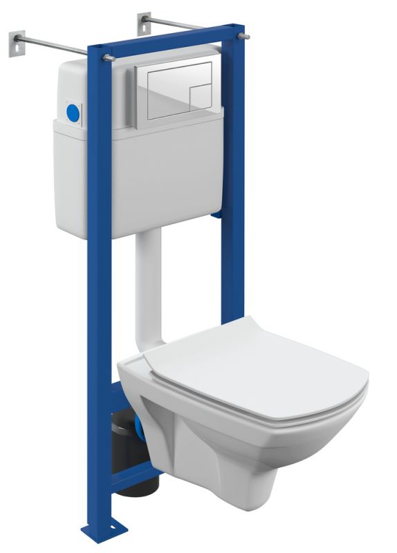 Комплект Cersanit CARINA XL CO DPL EO slim + VECTOR + CORNER белый A64119