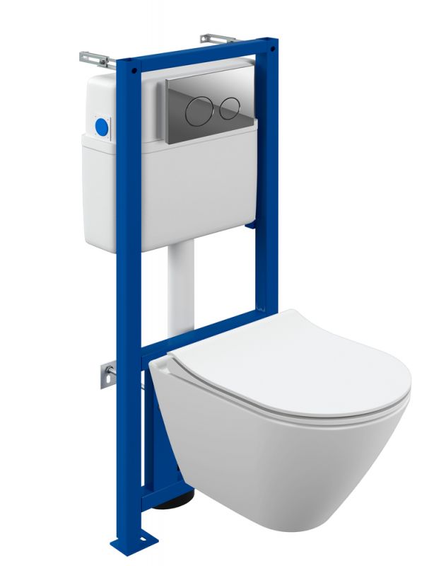 Комплект Cersanit CITY SMART CO DPL EO slim + LINK PRO + TWINS пластик хром глянцевый A68306