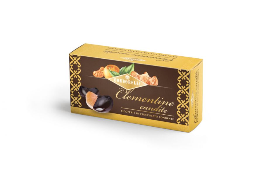 Мандариновые цукаты в темном шоколаде, Condorelli, 80 г, Scorzette di mandarine candite ricoperte di cioccolato fondente 80 g