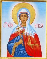 Рукописная икона Вевея Едесская на липовой доске (22456)