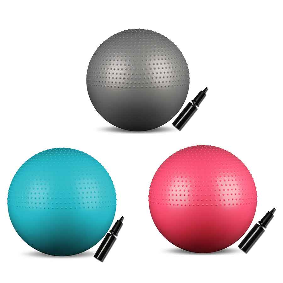 Мяч массажный Аntiburst гимнастический (фитбол) INDIGO IN003 75см с насосом