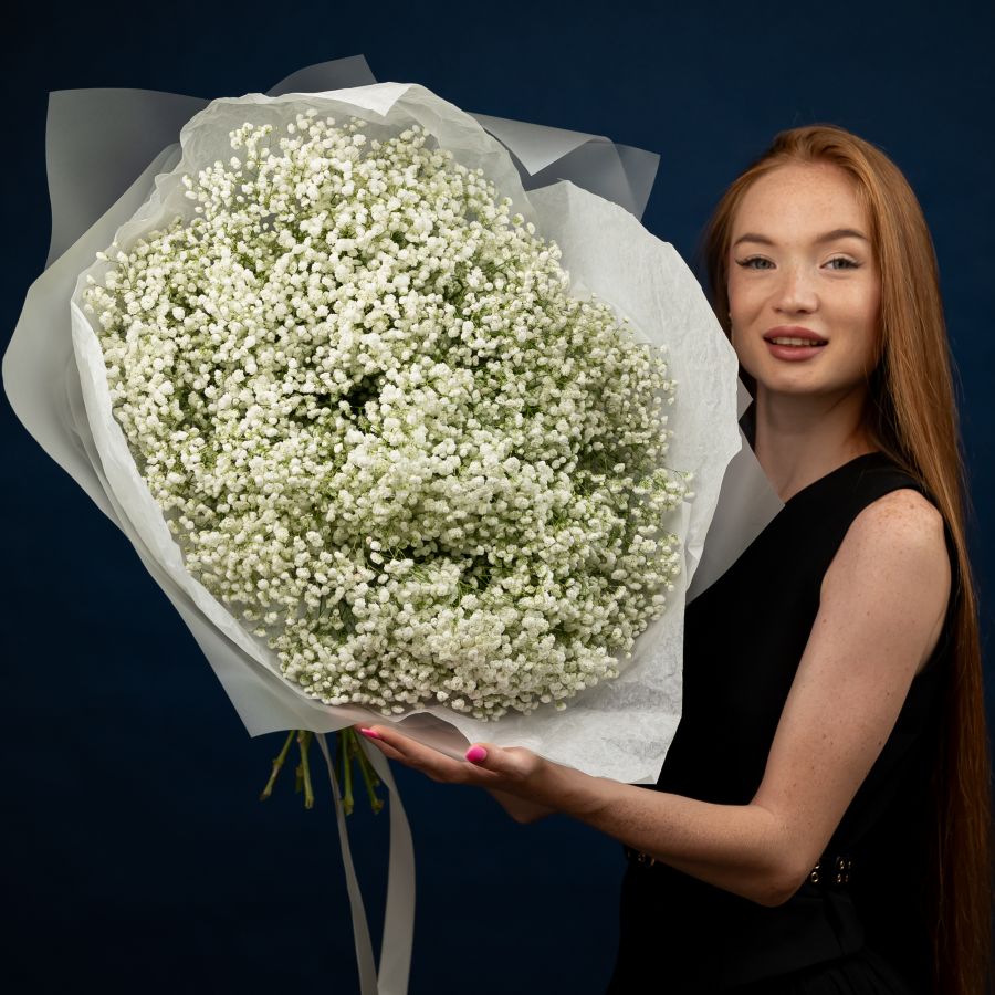 15 белых гипсофил