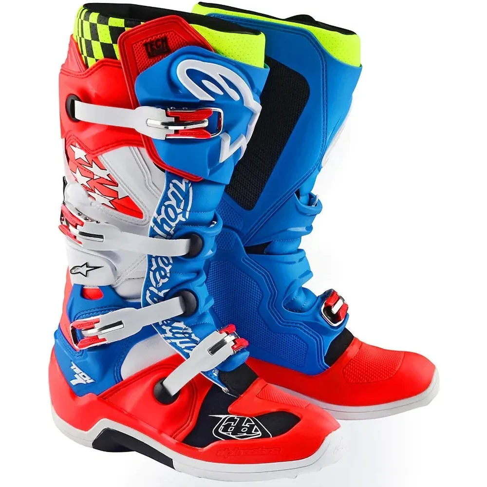 Alpinestars / Troy Lee Designs Tech 7 MX Rocket Red/White/Blue мотоботы для мотокросса