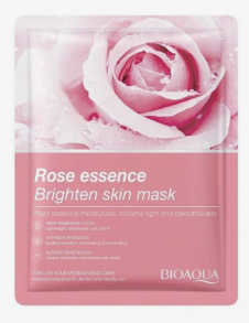 Увлажняющая тканевая маска для лица с экстрактом розы Bioaqua Rose Essence Brighten Skin Mask 25 грамм