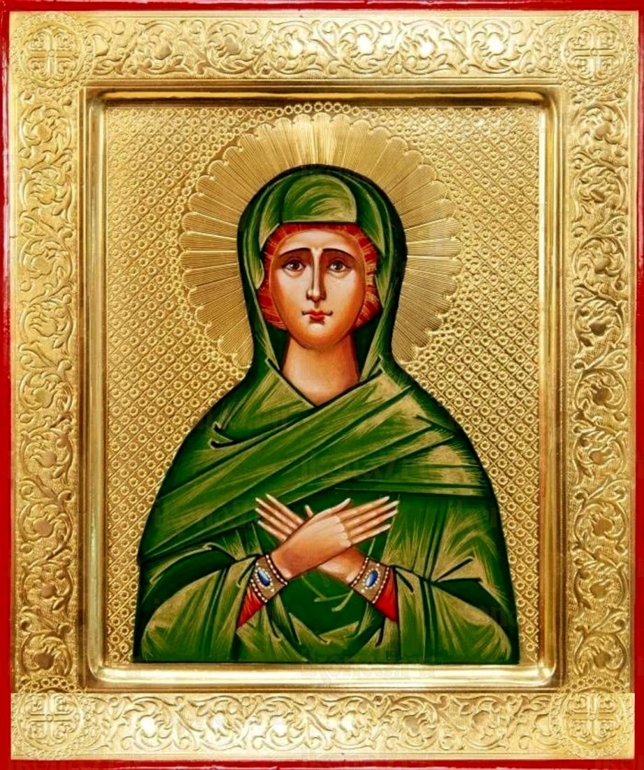 Мариамна Праведная рукописная Икона на липовой доске (22537)