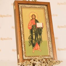 Господь Вседержитель икона рукописная ростовая в киоте 22,5*х38 см