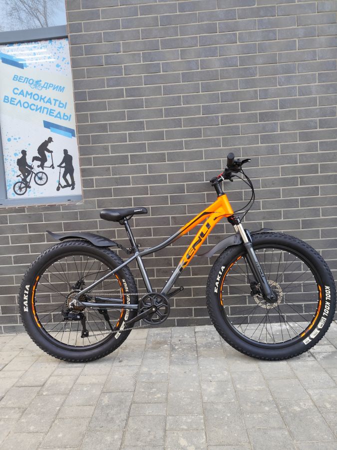 Велосипед 26" х 3.0" гидр. алюминиевый спицы полуфэт kenli RD