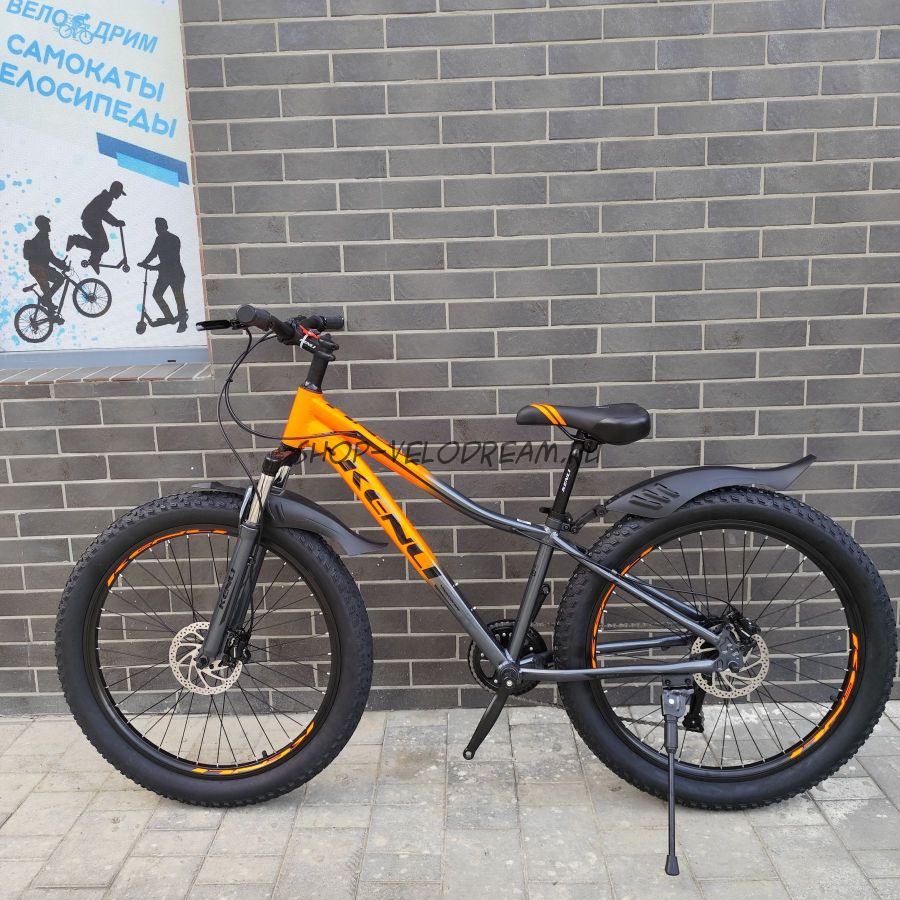 Велосипед 26" х 3.0" гидр. алюминиевый спицы полуфэт kenli GR