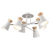 SLE1252-502-06 ST-Luce Светильник потолочный Белый, Золотистый/Белый, Дерево E27 6*60W.