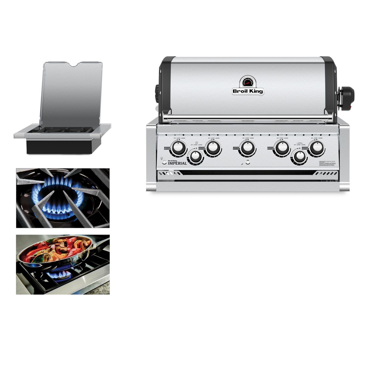 Встраиваемый газовый гриль Broil King Imperial S 590 BI, 7 горелок, вертел
