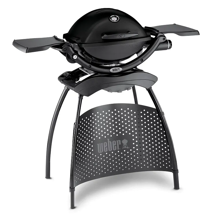 Газовый гриль Weber Q 1200 Black Line c подставкой