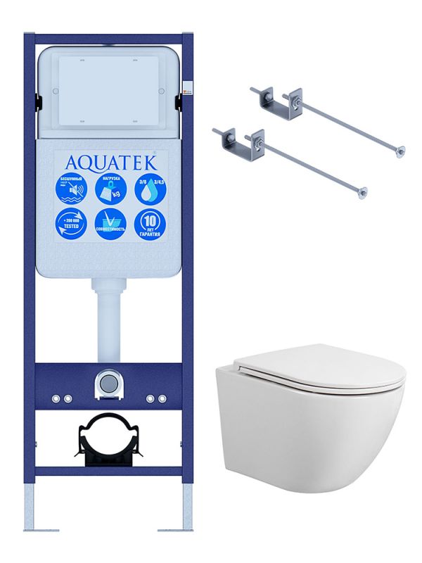 Комплект инсталляции с унитазом SET AQUATEK ЕВРОПА T-17-KKI1