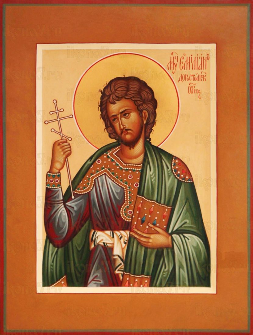 Емилиан Доростольский рукописная Икона на липовой доске (22683)