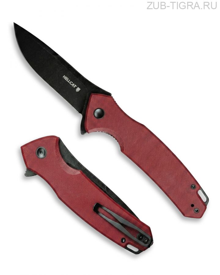 Нож складной Hellcat Mini Blackwash Burgundy