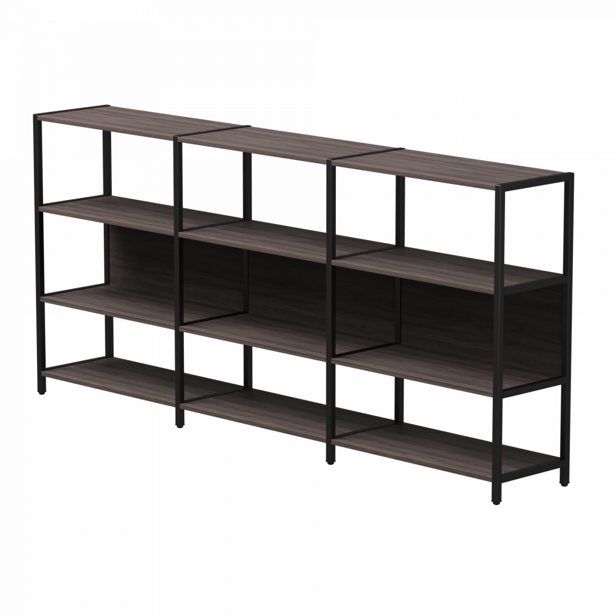 Набор стеллажных систем №3 EVO 2440x385x1120 Дуб Пасадена/Черный