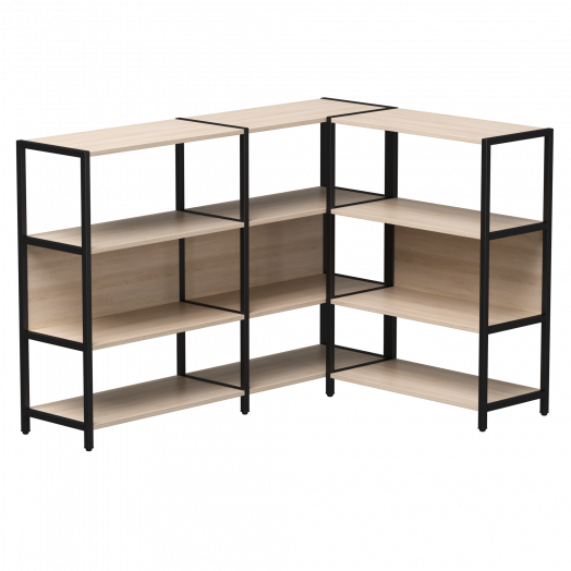 Набор стеллажных систем №14 EVO 1635x1215x1120 Дуб Соната/Черный