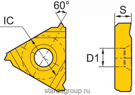Пластина Z16IR2.0 ISO YBG203 ZCC-CT