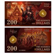 200 Dollars Heroes 3 Inferno. Инферно. Памятная банкнота. UNCB Oz Msh