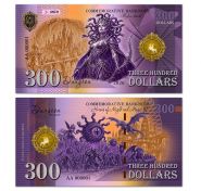 300 Dollars Heroes 3 Dungeon. Темница. Памятная банкнота. UNCB Oz Msh