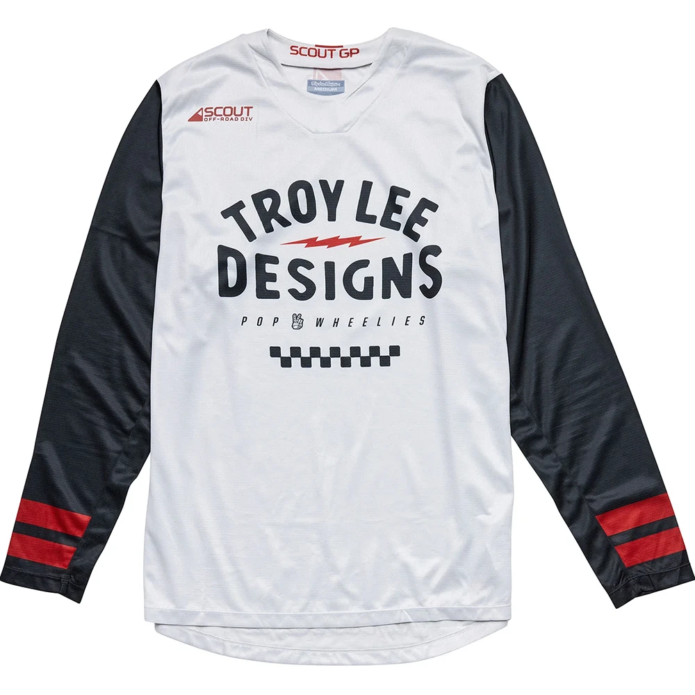 Troy Lee Designs Scout GP Ride On Charcoal/Vintage White джерси для мотокросса и эндуро