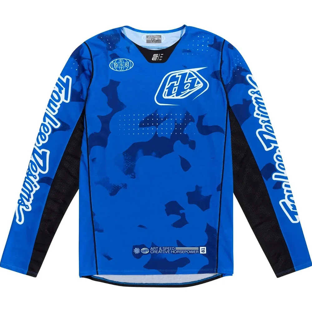 Troy Lee Designs SE Pro Blotted Bright Blue джерси для мотокросса