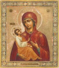 Холмская икона Божией Матери рукописная на липовой доске (24133)