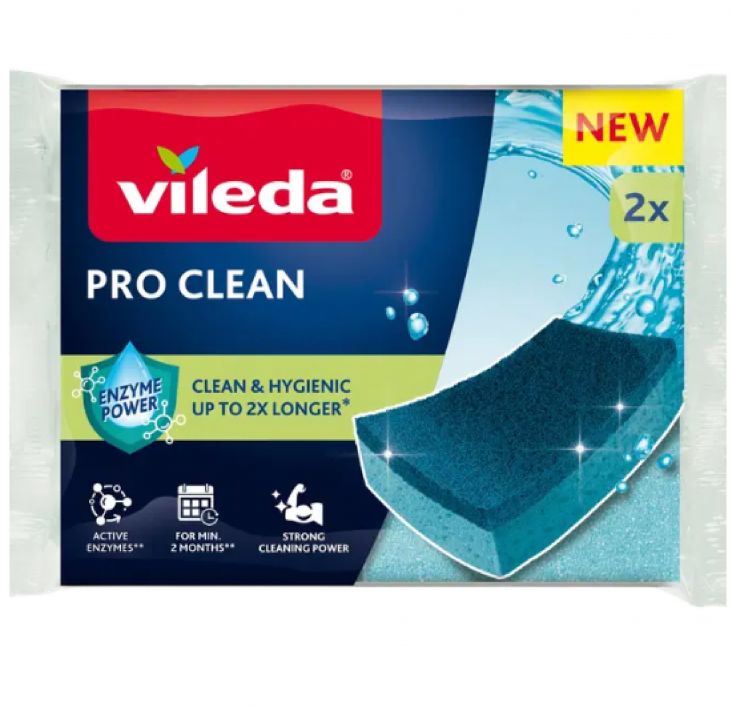 Vileda Pro Clean Губка для посуды 2 шт
