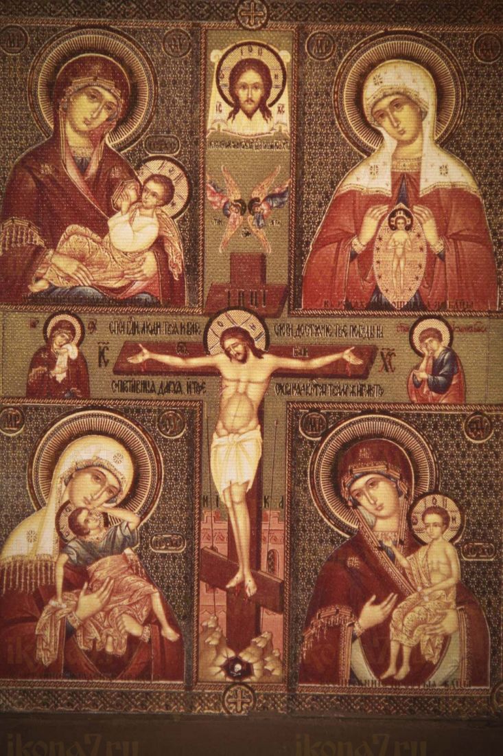 Материнская икона Божией Матери рукописная на липовой доске (24157)
