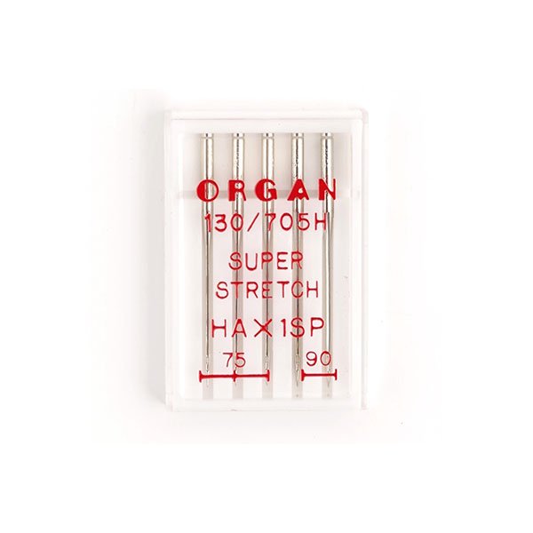 Иглы машинные ORGAN супер стрейч для БШМ №75-90  5 штук в упаковке (ORGAN.СТРЧ.75-90/5)