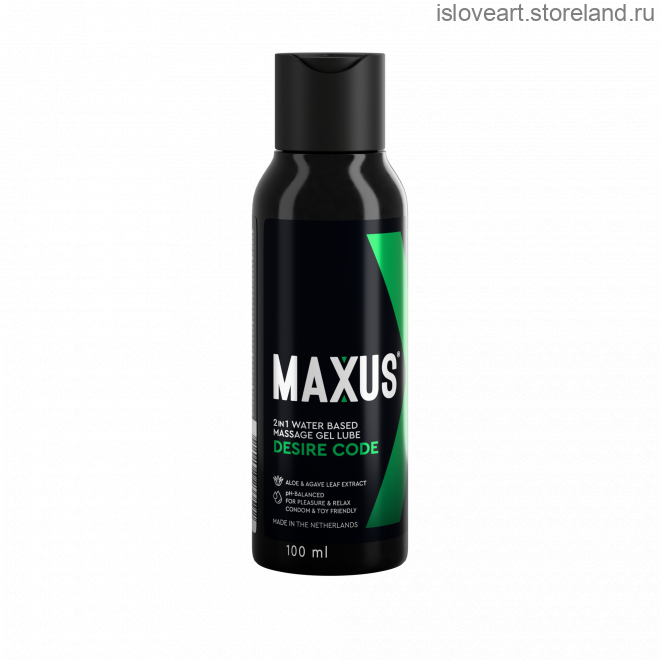 Интимный гель MAXUS 2 В 1 с алоэ вера, 100мл