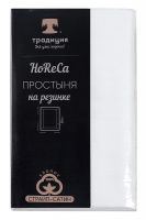 Простыня на резинке HoReCa 180х200х20, страйп-сатин, арт. 4870 [белый]
