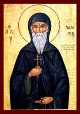 Патапий Египетский рукописная Икона на липовой доске (22839)