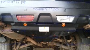 Защита заднего бампера, ALFeco, стальная для Nissan X-trail t31