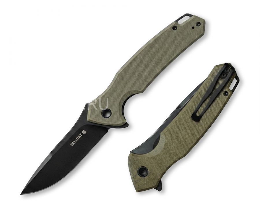 Нож складной Hellcat Mini Blackwash Olive