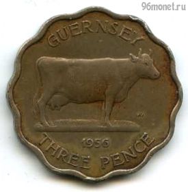 Гернси 3 пенса 1956