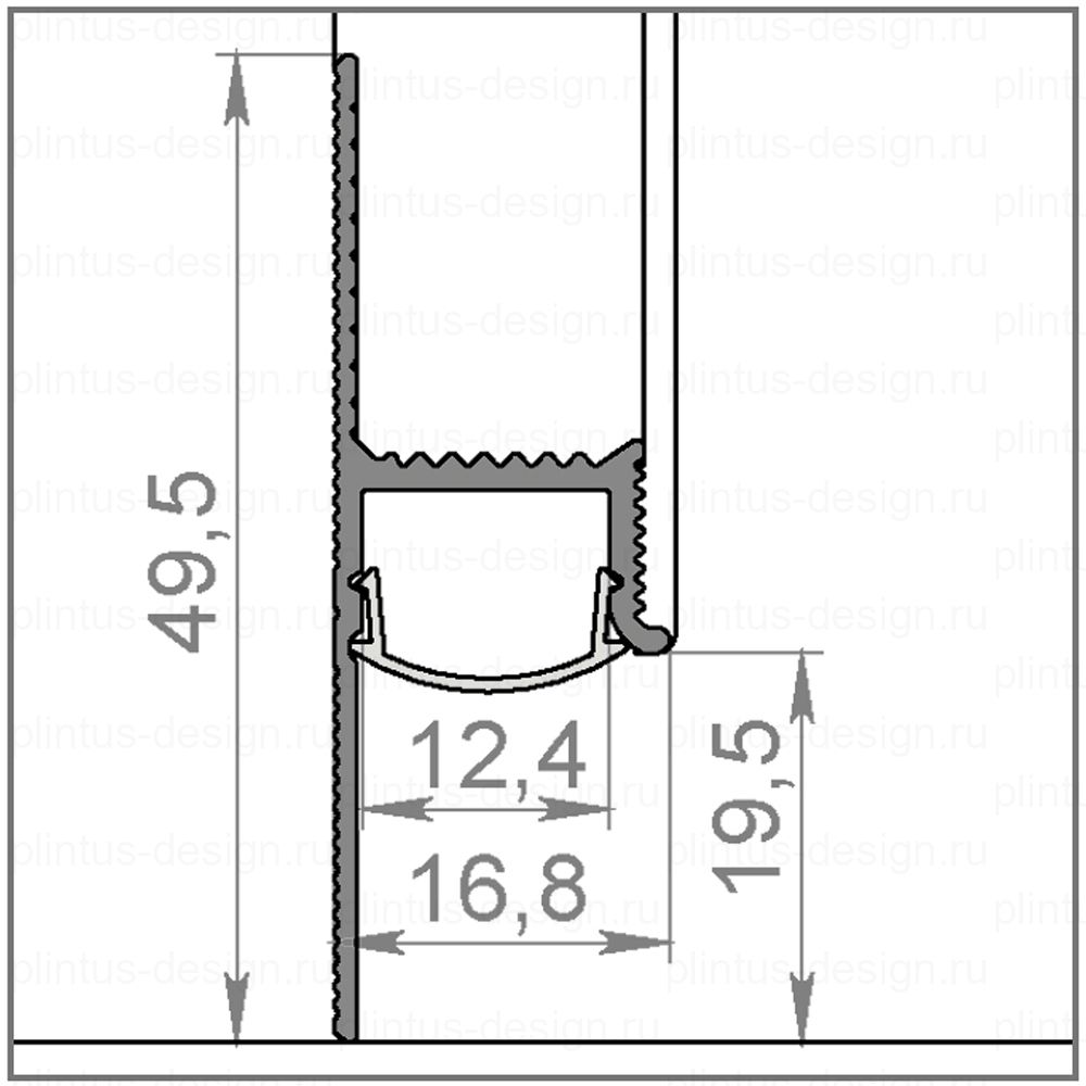Rumgips 20L теневой плинтус