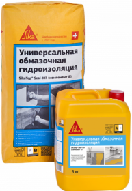 Гидроизоляция Обмазочная 2-х комп. Sika Sikatop Seal-107 (A+B) 25кг Универсальная, Эластичная для Внутренних и Наружных Работ / Зика