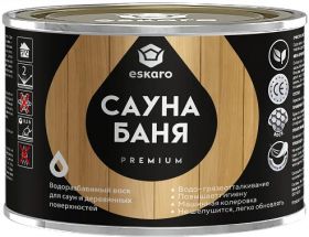 Воск Термостойкий Eskaro Premium Interior Wax Сауна Баня 0.45л Бесцветный / Эскаро.