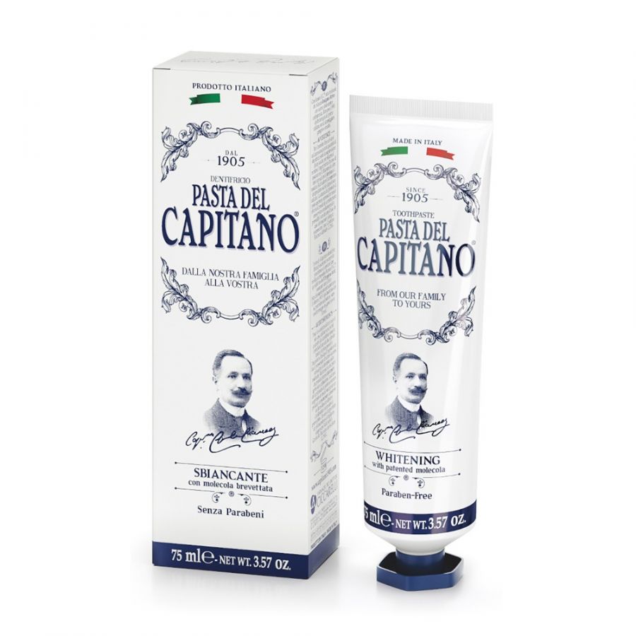 Pasta del Capitano Паста зубная 1905 отбеливающая с запатентованной молекулой 75 мл