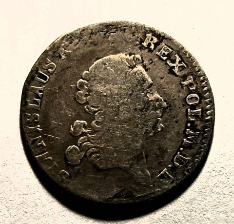 1 злотый 4 грошена 30 грошей 1766 Литва Польша Серебро