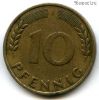 ФРГ 10 пфеннигов 1949 малая J